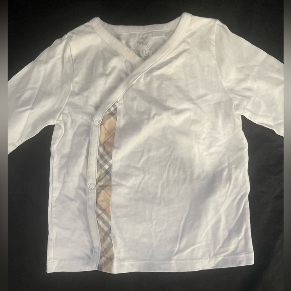 Burberry Baby long sleeve Side Snap Tee
